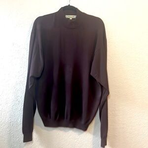 Pronto Uomo brown men’s silk & cotton sweater